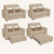 Sofa Cama Palma Multifucional Tela Amigable a las Mascotas Marfil
