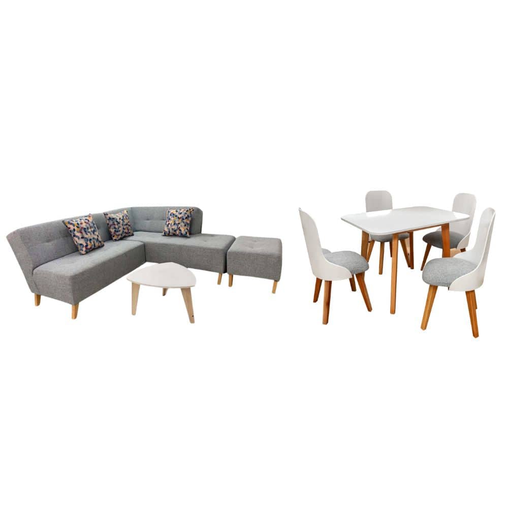 Combo Sala Nordica + Comedor Malaga - Arte K Muebles