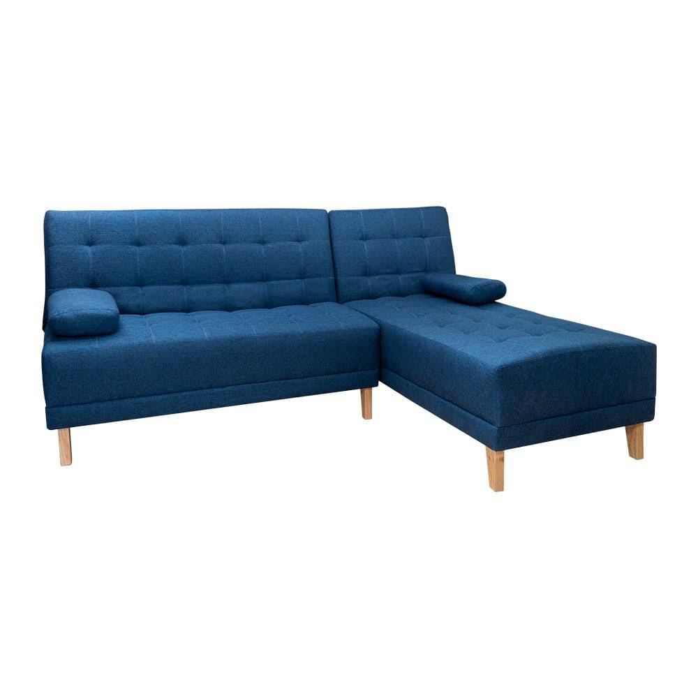 Sofa en L Cama Bridge En Tela Tela Azul Muebles de Calidad Muebles