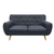 Sofa Fusion Escandinavo Lona Gris Oscuro - Arte K Muebles